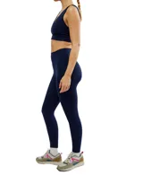 Calza deportiva larga de tiro alto color negro, confeccionada en tejido transpirable y elástico.