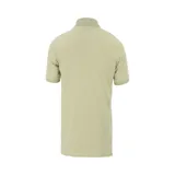 Remera tipo polo color petróleo con cuello de punto acanalado, puños de manga de punto plano y parche de silicona con el logo de Cat en el lado izquierdo del pecho.