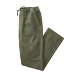 Pantalón verde oliva de corte recto y diseño clásico, ideal para uso diario.