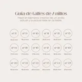 Anillo dorado con diseño de eslabones grumet en oro 10k y circonias.