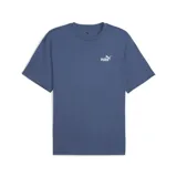 Remera azul de algodón con logo de Puma estampado en blanco en el pecho.