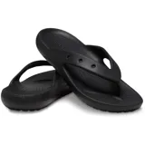 Ojotas Crocs Classic Flip de color negro, con tira de dedo del pie y plantilla de espuma Croslite™ con copa profunda para mayor comodidad.