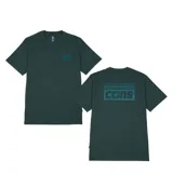 Remera verde oscuro de corte clásico con estampado del logo de Converse Cons en el pecho y en la espalda.