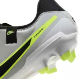 Championes de fútbol Nike Tiempo Legend 10 Academy, color azul con detalles en blanco y negro.