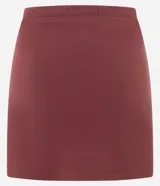 Short pollera básico de algodón con elastano, color marrón, con cintura elástica y corte ajustado.