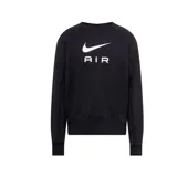 Buzo negro de cuello redondo, con logo de Nike y la palabra "AIR" estampados en blanco en el frente.