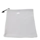 Cuello tipo bufanda tubular color gris claro, confeccionado en tejido polar suave con ajuste elástico superior.