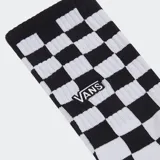 Medias acanaladas Vans con diseño jacquard de cuadros blancos y negros, talón y puntera lisos, y logo de Vans bordado.