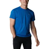 Remera deportiva Columbia Hike Crew color borgoña, de corte clásico y manga corta, con logo estampado en el pecho. Confeccionada en poliéster con tecnología Omni-Wick para absorción de la humedad y control de olores.