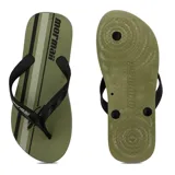 Chinelas de dedo con base celeste y estampado de palmeras y logo Mormaii en blanco y negro.