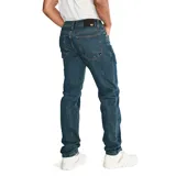Pantalón de jean color verde militar, de corte slim, con cinco bolsillos y logo CAT en la parte trasera.