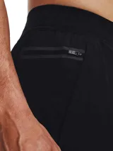 Short deportivo Under Armour Vanish Elite 2in1 para hombre, color negro, con calza interior ajustada y short exterior holgado con bolsillos laterales.