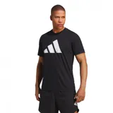 Remera de entrenamiento Adidas para hombre, color negro con logo de la marca en blanco.