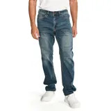 Pantalón de jean de calce slim, color celeste, con cinco bolsillos y logo CAT en la parte trasera. Confeccionado en algodón, poliéster y spandex.