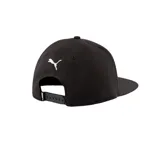 Gorra Puma unisex azul marino con visera gris y logo Puma bordado en blanco.