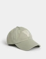 Gorra color verde oliva de gabardina con bordado frontal de raquetas de tenis y texto "Tennis Spa".