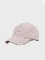 Gorra de béisbol color beige con estampado del logo de Calvin Klein en jacquard.