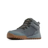 Botas de trekking Columbia Fairbanks Mid color gris con cordones marrones, capellada de tela impermeable con cuello y talón de gamuza, puntera de goma resistente a la abrasión, entresuela TechLite™ y suela Omni-Grip™ para tracción en todo terreno.