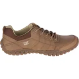 Zapato acordonado Caterpillar Instruct color marrón, de cuero, con suela de goma y logo de la marca en el lateral.