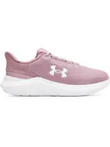 Championes Under Armour W Charged Assert 10 color rosa con logo blanco. Capellada de malla transpirable y suela de goma. Ideales para running o entrenamiento.