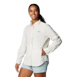 Camisa de manga larga Columbia Tamiami II LS Shirt color celeste, con tecnología Omni-Wick y Omni-Shade con protección solar UPF 40, aperturas de ventilación y tratamiento antimicrobiano.
