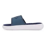 Sandalia Under Armour Ignite Pro 8 SL azul con base blanca.