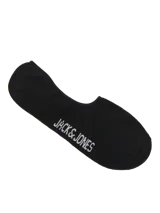 Pack de tres pares de medias invisibles Jack & Jones color negro, de corte bajo, suaves, elásticas y respirables.