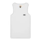 Musculosa blanca Corteiz de corte slim fit con logo estampado en el pecho.
