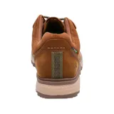 Zapato acordonado color marrón de cuero y gamuza, con suela de goma con tecnología Honey Foam y plantilla de algodón orgánico.