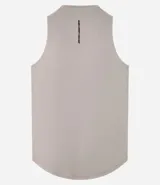 Musculosa deportiva azul sin estampa, de poliéster.