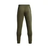Pantalón de jogging gris jaspeado de Under Armour, modelo Rival Terry Jogger, para hombre. Confeccionado en tejido de felpa suave, con cintura elástica ajustable con cordón y logo de la marca estampado en la pierna izquierda.