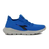Zapatillas de running color azul con detalles en negro, diseñadas para comodidad y rendimiento.