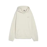Buzo hoodie Puma ESS Elevated Winter color arena, de corte holgado, con capucha, bolsillo tipo canguro y logo bordado en el pecho.