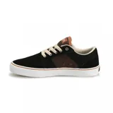 Championes Etnies Barge LS negros con detalles en marrón y suela blanca.