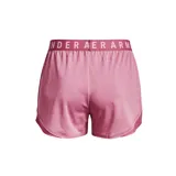 Short deportivo Under Armour Play Up 3.0 Twist de mujer, color rosa, corte suelto, tela suave y liviana, pretina elástica expuesta con estampado y bolsillos laterales.