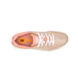 Zapatillas Caterpillar modelo Flame, color rosa metalizado con detalles en naranja y suela blanca.