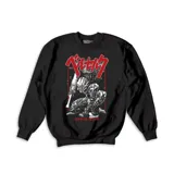 Buzo negro de algodón con estampado del manga Berserk en el frente.