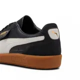 Championes Puma Palermo LTH color crema con detalles en marrón y suela de goma.