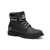 Bota Caterpillar modelo Colorado, color negro, con cordones bicolores y logo de la marca en el lateral.