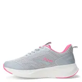 Championes urbanos Push California, color beige con detalles en lila y suela blanca.