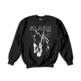 Buzo negro de algodón con estampado frontal de Slash tocando la guitarra.