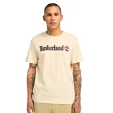 Remera de corte clásico color beige con logotipo de Timberland en la parte frontal.