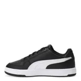 Championes Puma Caven 2.0 de cuero sintético blanco con detalles en gris y celeste.