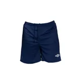 Short de fútbol básico de poliéster, color blanco, con logo de Umbro.