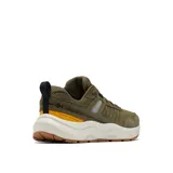 Championes de senderismo Columbia Plateau Venture color verde oliva con detalles en amarillo, negro y gris. Capellada de gamuza y malla, entresuela Techlite y suela Omni-Grip.