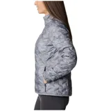 Campera ligera de plumón para mujer, diseñada para proporcionar calor en climas fríos, con tejido deperlante al agua y forro térmico reflectante.
