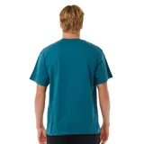 Remera verde con logo de Rip Curl estampado en el pecho.