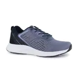 Championes deportivos American Sport Fluke, color gris con detalles en rosa y suela blanca.