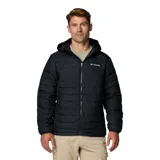 Campera negra con aislamiento Thermarator™, capucha ajustable y puños elásticos, diseñada para retener el calor y resistir la humedad.