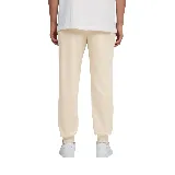 Pantalón de jogging color crema con cordón ajustable en la cintura y logo bordado en la pierna izquierda.